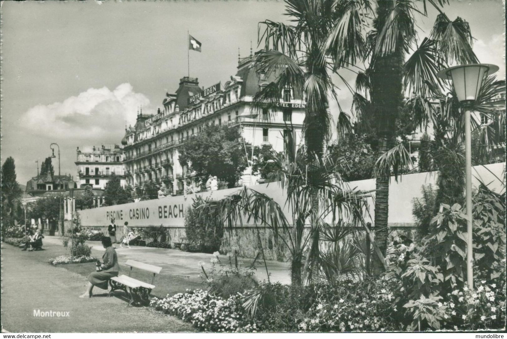 Alte Echtfotokarte MONTREUX, Kleinformat - Montreux