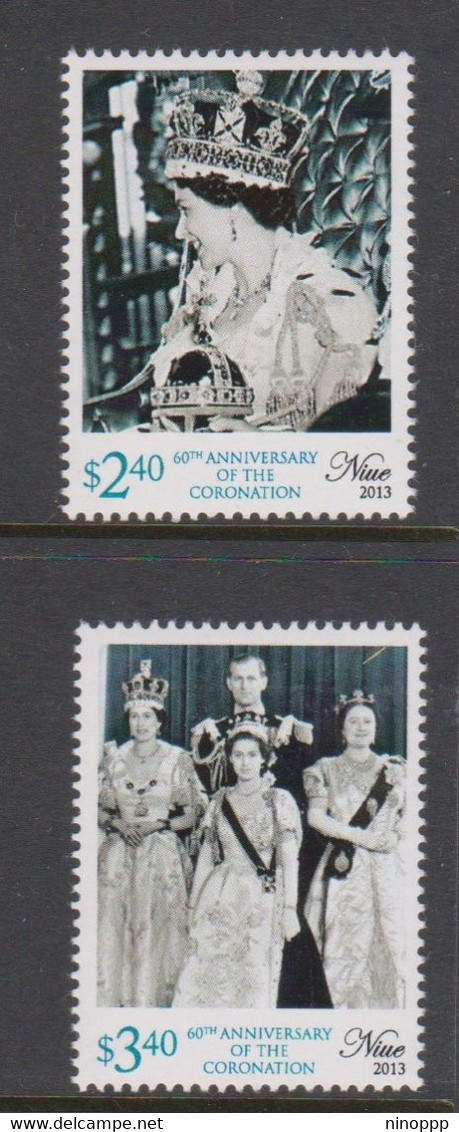 Niue  1214-15 2013 60th Anniversary Of Coronation Of QE II Mint Never Hinged - Niue