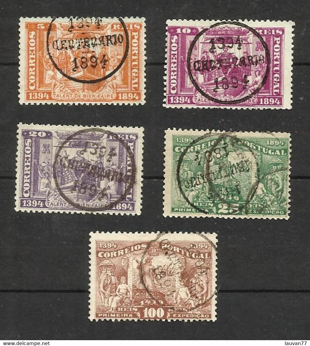 Portugal N°96, 97, 99, 100, 104 Cote 18.25 Euros - Used Stamps