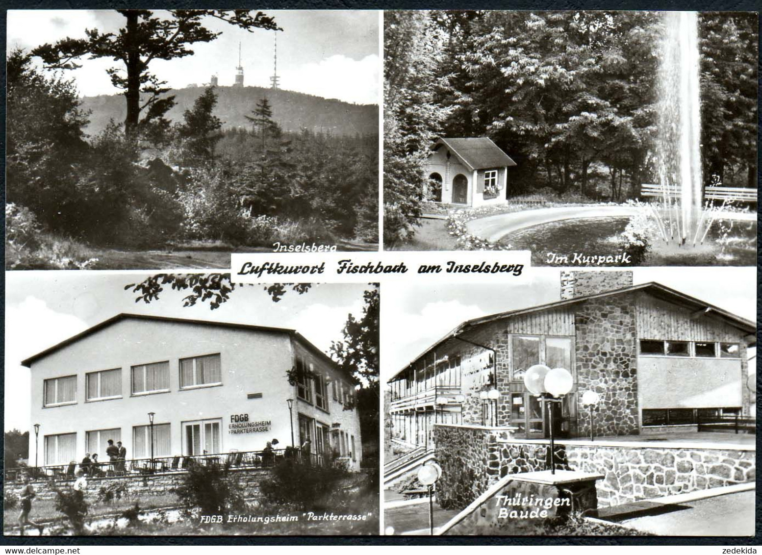 E1175 - Fischbach - FDGB Heim Parkterrasse Thüringen Baude - Straub & Fischer - Waltershausen