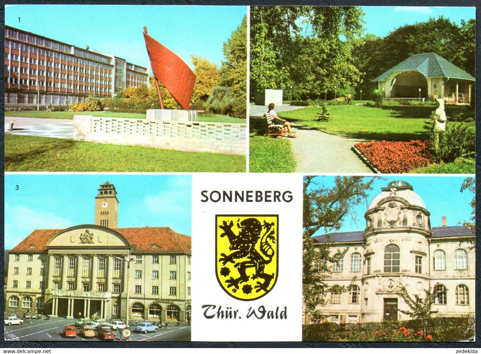 E1182 - TOP Sonneberg Ehrenmahl Rathaus Museum - Auslese Bild Verlag - Sonneberg