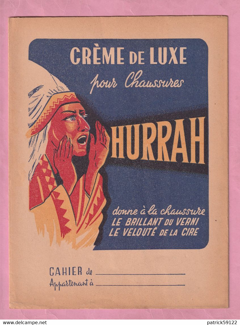 RARISSIME : PROTEGE CAHIER CREME POUR CHAUSSURES ( CIRAGE ) HURRAH ! - ILLUSTRATION INDIEN - - Zapatos