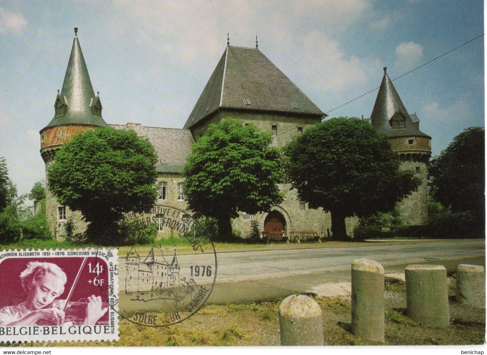 CPM Magermans - Château-Fort De Solre-sur-Sambre - Reine Elisabeth - Concours Musical - 1976 - Belle Oblitération. - Erquelinnes