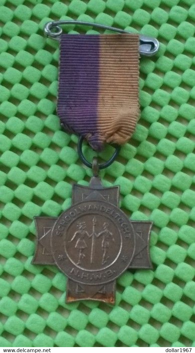Medaille :Netherlands  - N.H.W.B , Schoolwandeltocht - Altri & Non Classificati