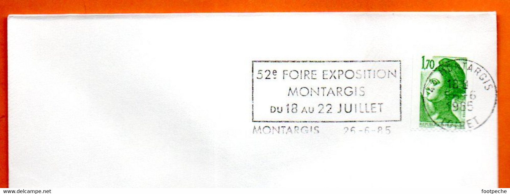 45 MONTARGIS  52° FOIRE 1985  Lettre Entière N° CD 406 - Maschinenstempel (Werbestempel)