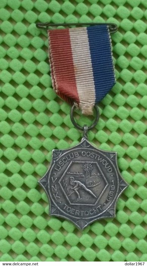 Medaille :Netherlands  -  K.N.V . Ijsclub Oostwoud / Utrecht , 1963 - Altri & Non Classificati