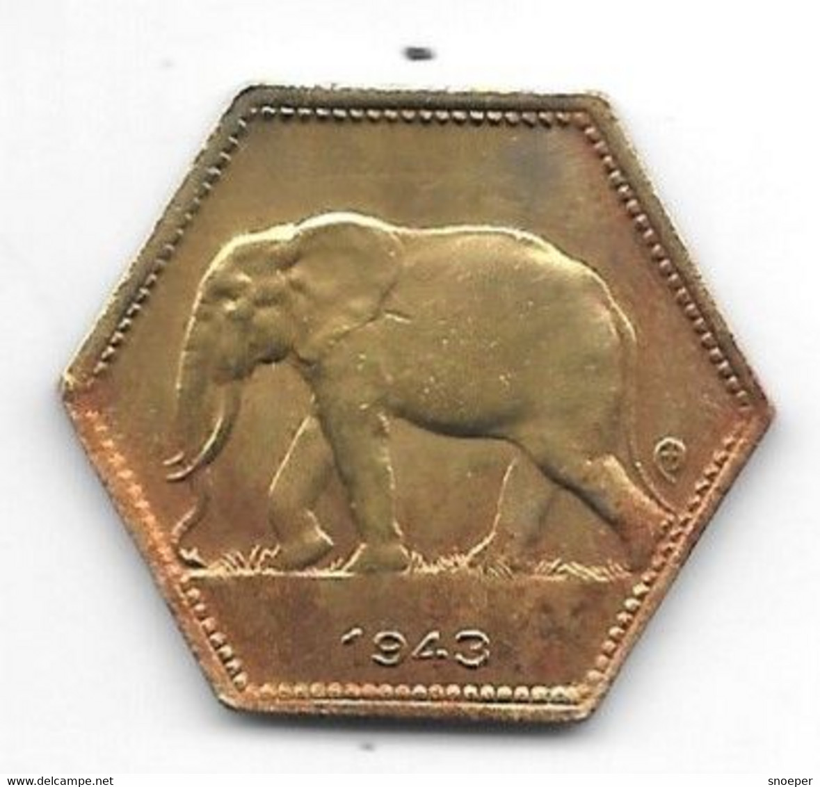 *belgium Congo 2 Francs  1943  Km 25   Xf - 1934-1945: Leopold III