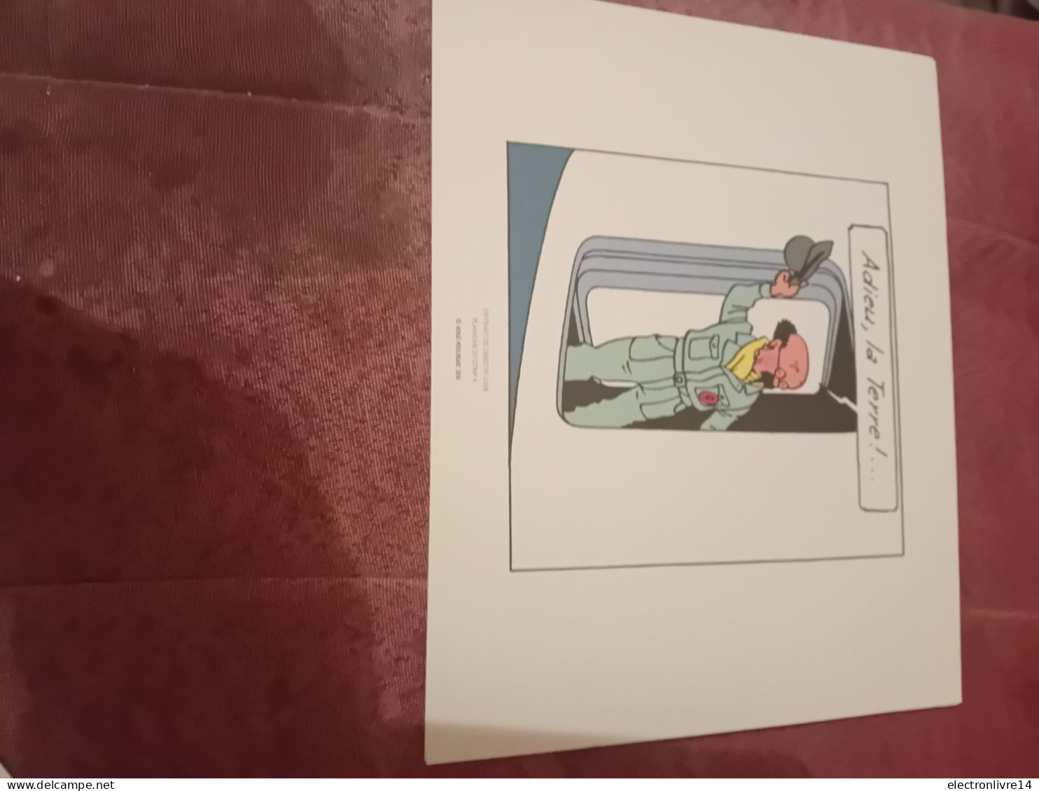 Exlibris 20 X 24 Cm Tintin Extrait De Objectif Lune Planche 57 Strip 4 - Illustrateurs G - I