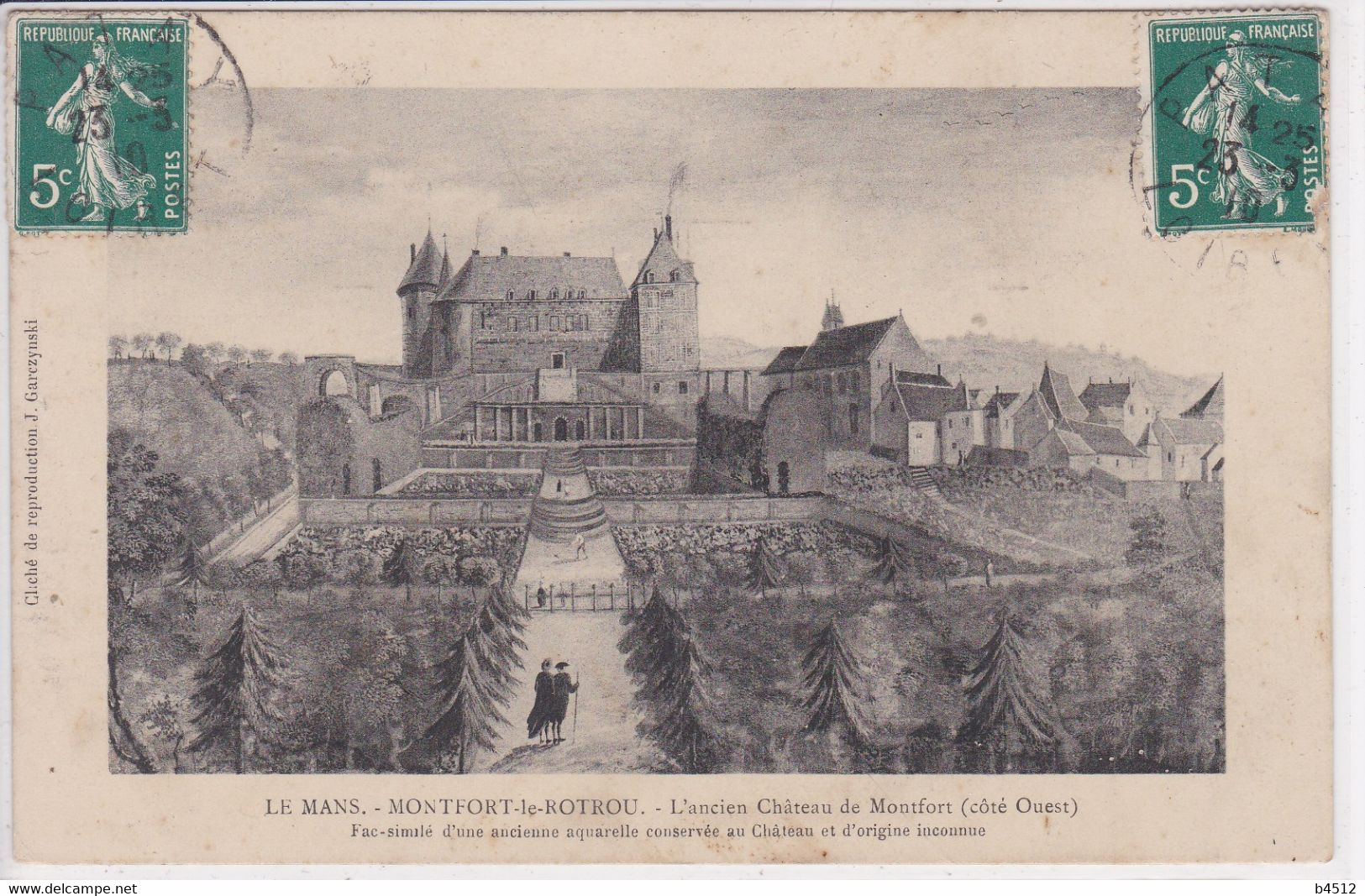 72 MONTFORT Le ROTROU L'ancien Château D'après Une Ancienne Aquarelle - Other & Unclassified