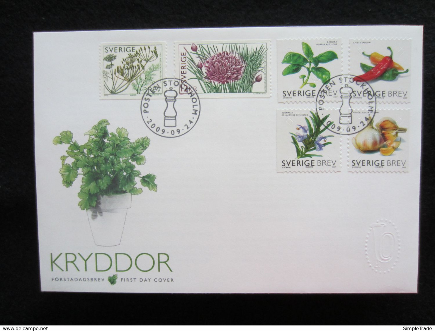 Sweden FDC 2009 Kryddor (FDC 6) - FDC