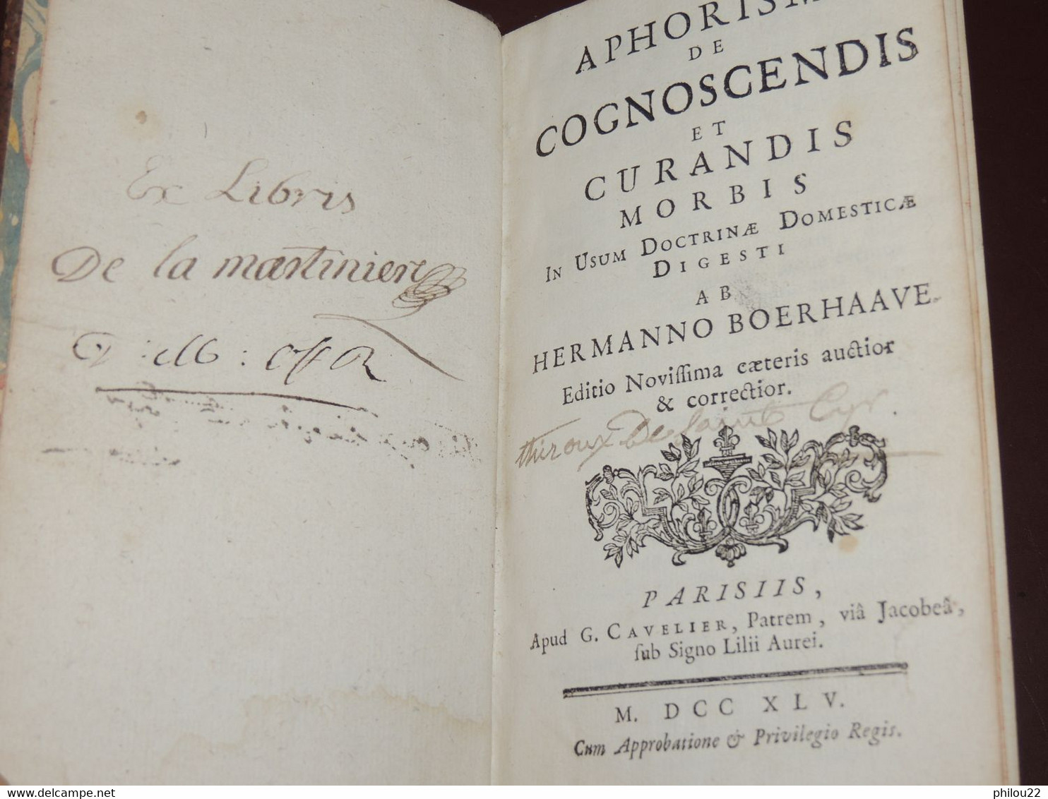 [MÉDECINE] - Aphorismi De Cognoscendis Et Curandis Morbis... 1745 H. BOERHAAVE - 1701-1800