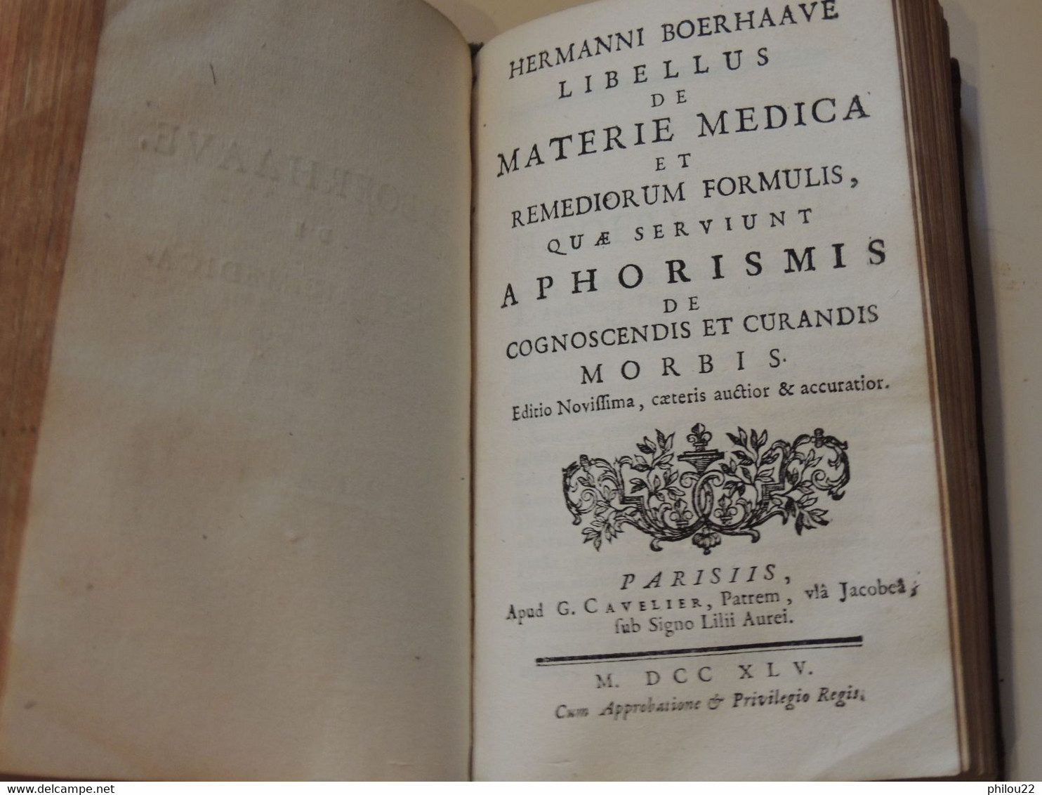 [MÉDECINE] - Aphorismi De Cognoscendis Et Curandis Morbis... 1745 H. BOERHAAVE - 1701-1800