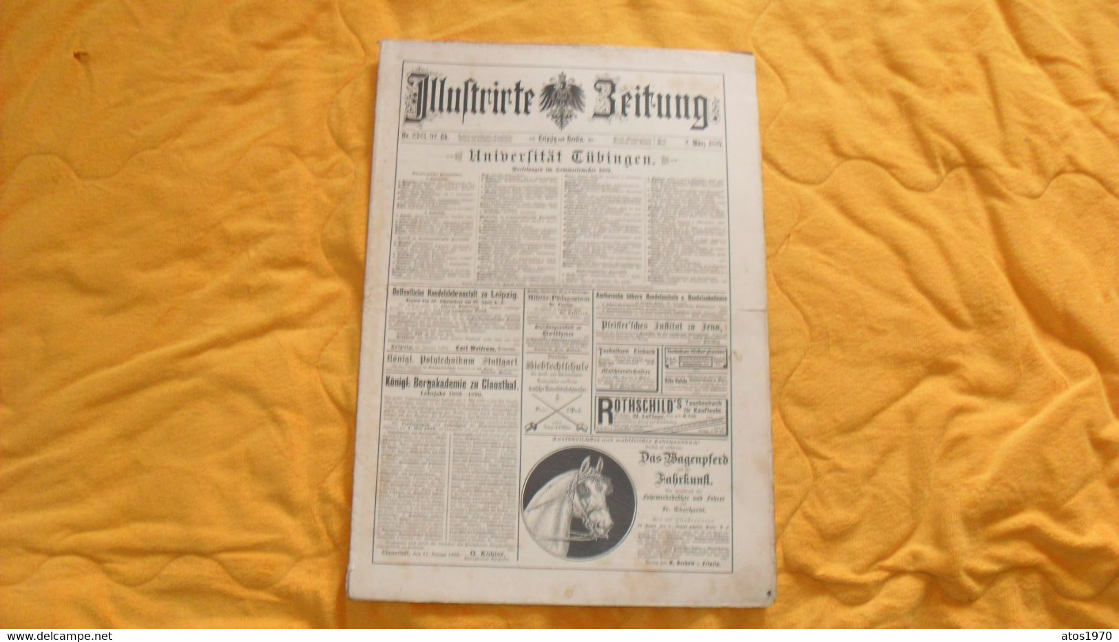 ANCIEN JOURNAL ALLEMAND ILLUSTRIRTE ZEITUNG LEIPZIG UND BERLIN...2 MARZ 1889..NR. 2383 - Otros & Sin Clasificación