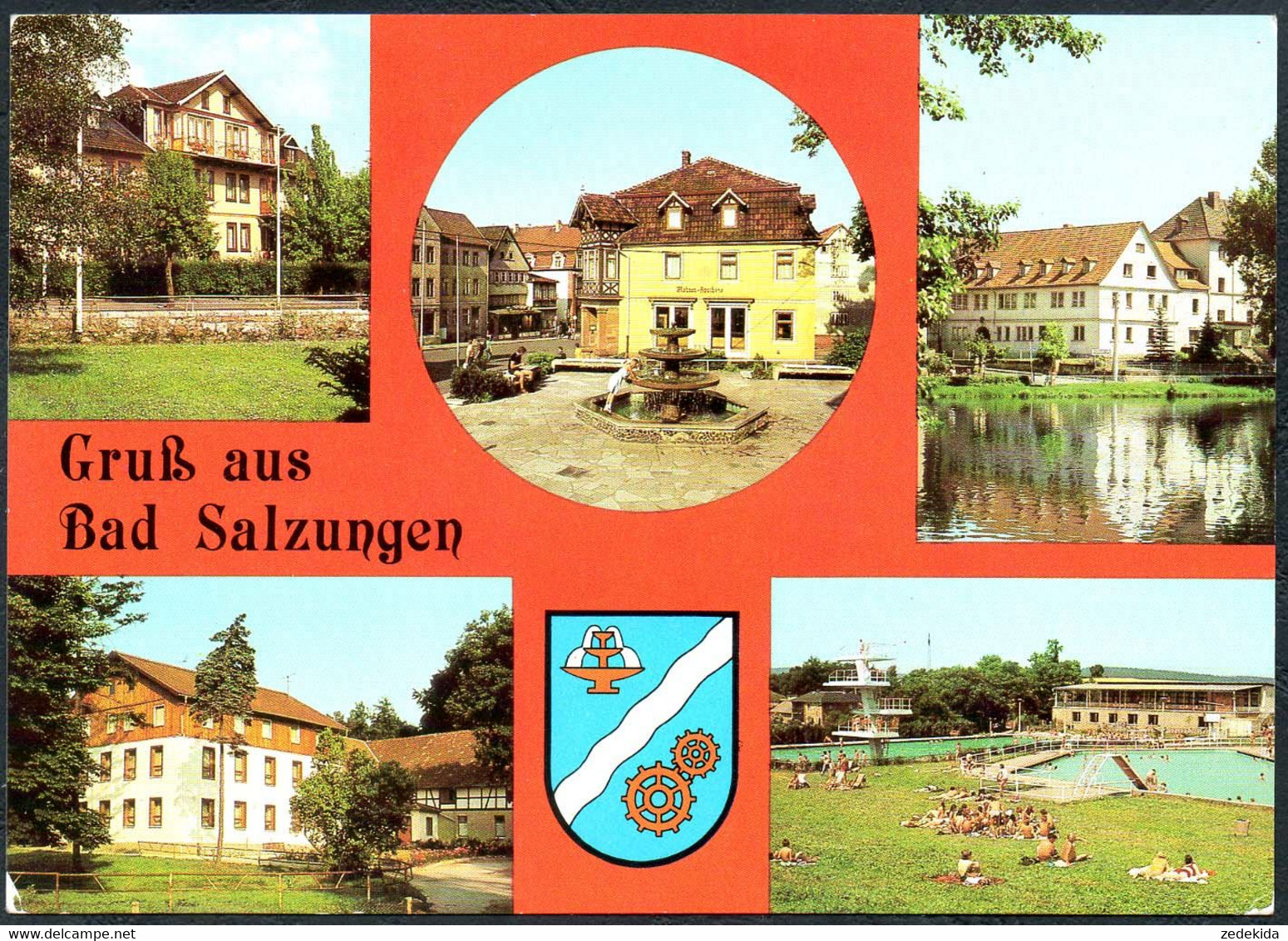 E1231 - TOP Bad Salzungen Gaststätte Grundhof Freibad - Auslese Bild Verlag - Bad Salzungen