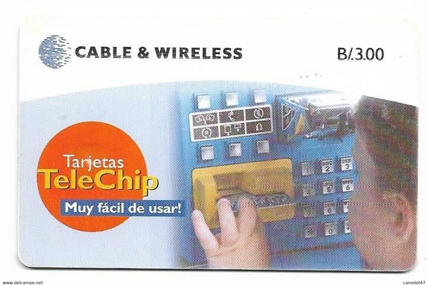 Panamá, Cable & Wireless Used Chip Phonecard, No Value, Collectors Item, # Panama-3 - Panama