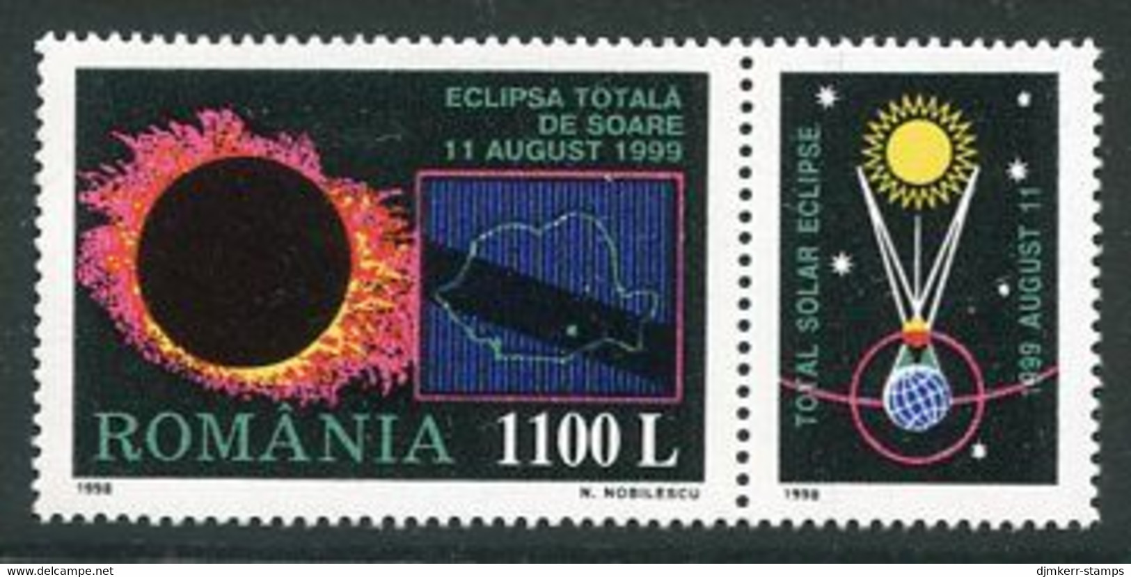 ROMANIA 1998 Total Solar Eclipse MNH / **.  Michel 5365 - Nuovi