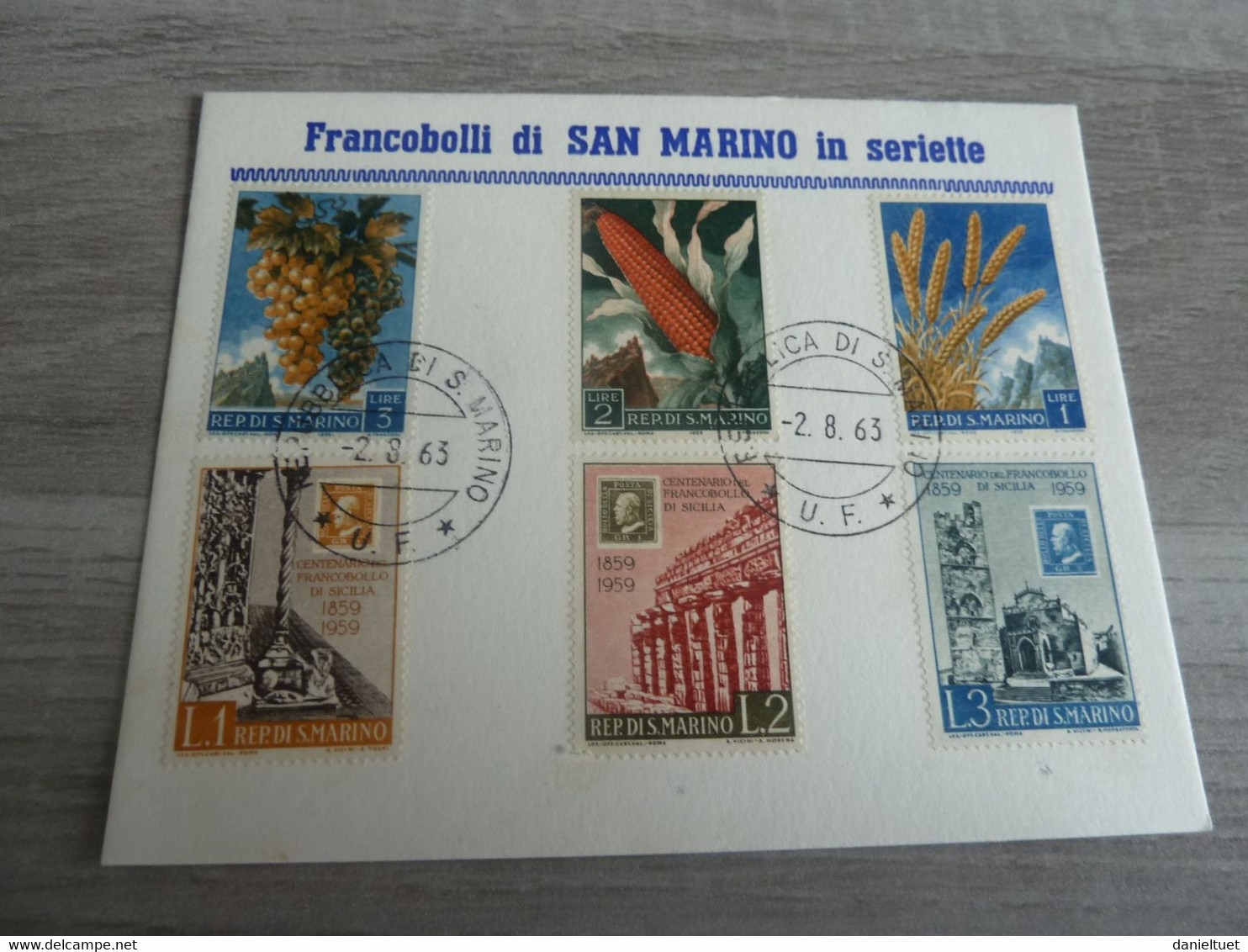 Francobolli Di Republica Di S. Marino In Seriette - Année 1963 - - Gebruikt