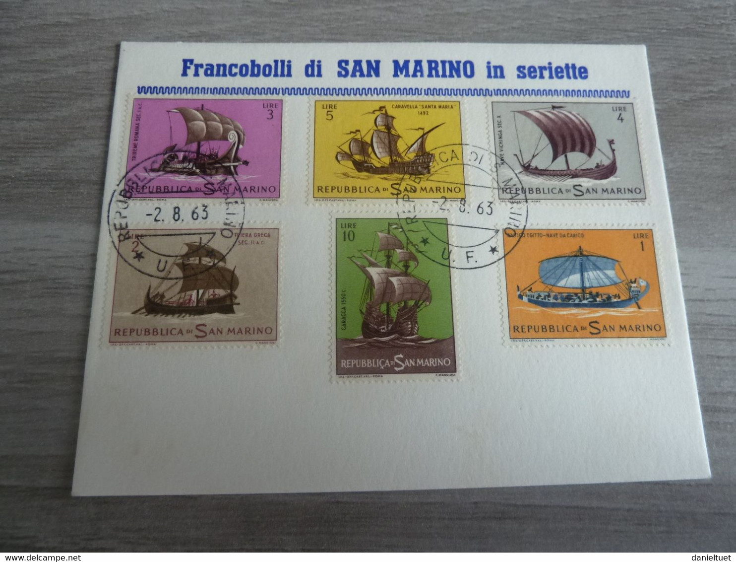 Francobolli Di Republica Di S.Marino In Seriette - Année 1963 - - Gebraucht