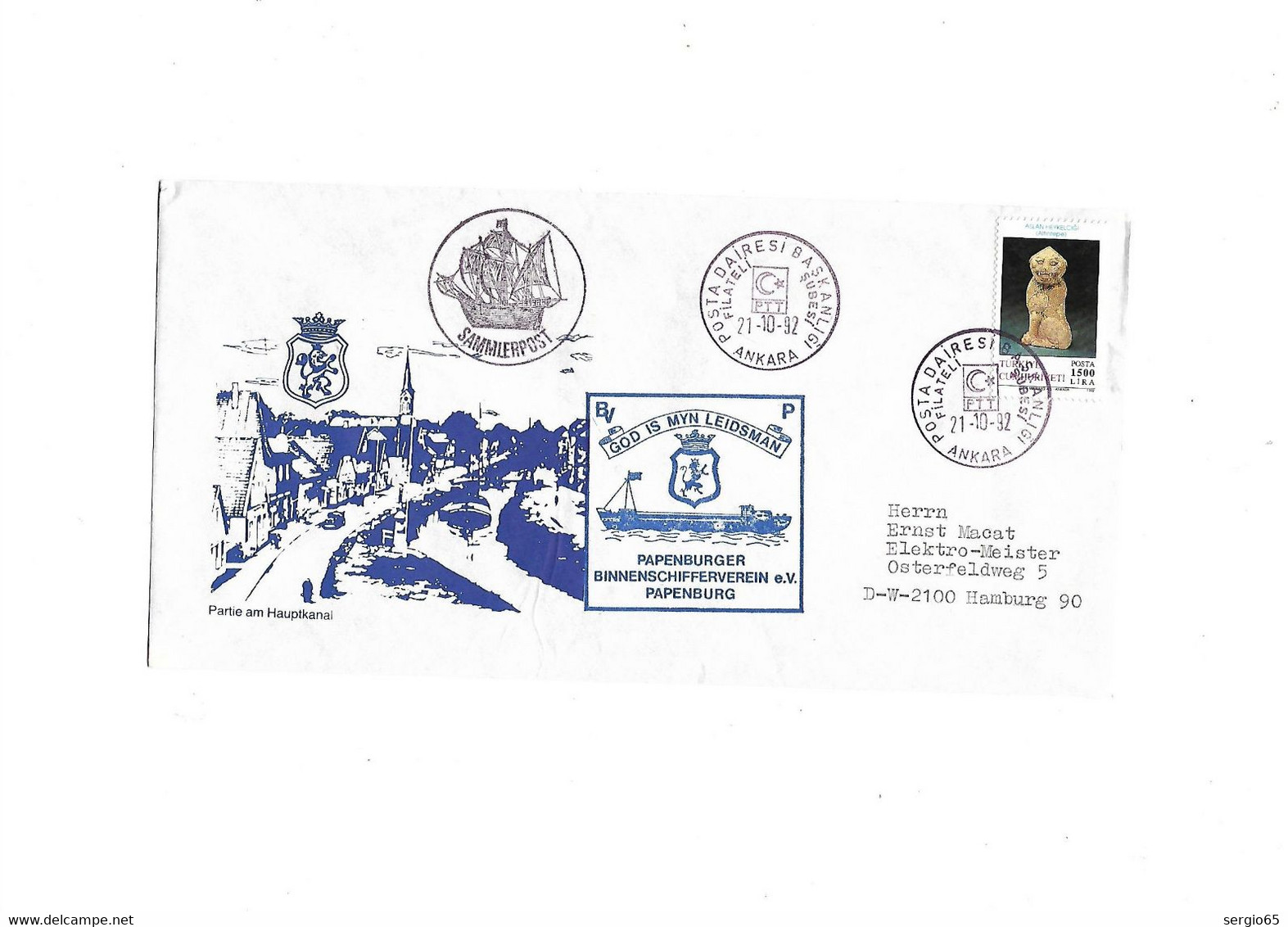 Cover Traveled 1992th - Cartas & Documentos