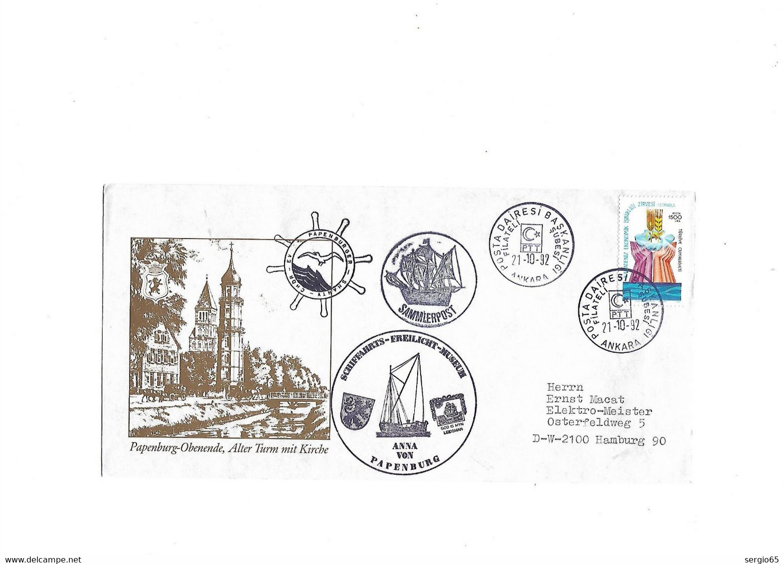 Cover Traveled 1992th - Lettres & Documents