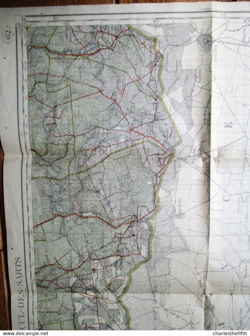 GRANDE CARTE D'ETAT MAJOR DE * CUL DES SARTS * 1871/1907 - De Anor Jusqu'à Petite Chapelle Et De Bucilly > Le Tremblois - Dokumente