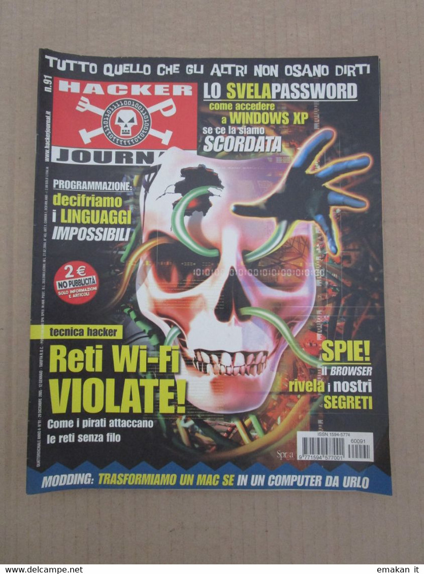 # HACKER JOURNAL N 91 MOLTI ALTRI NUMERI DISPONIBILI - Mode