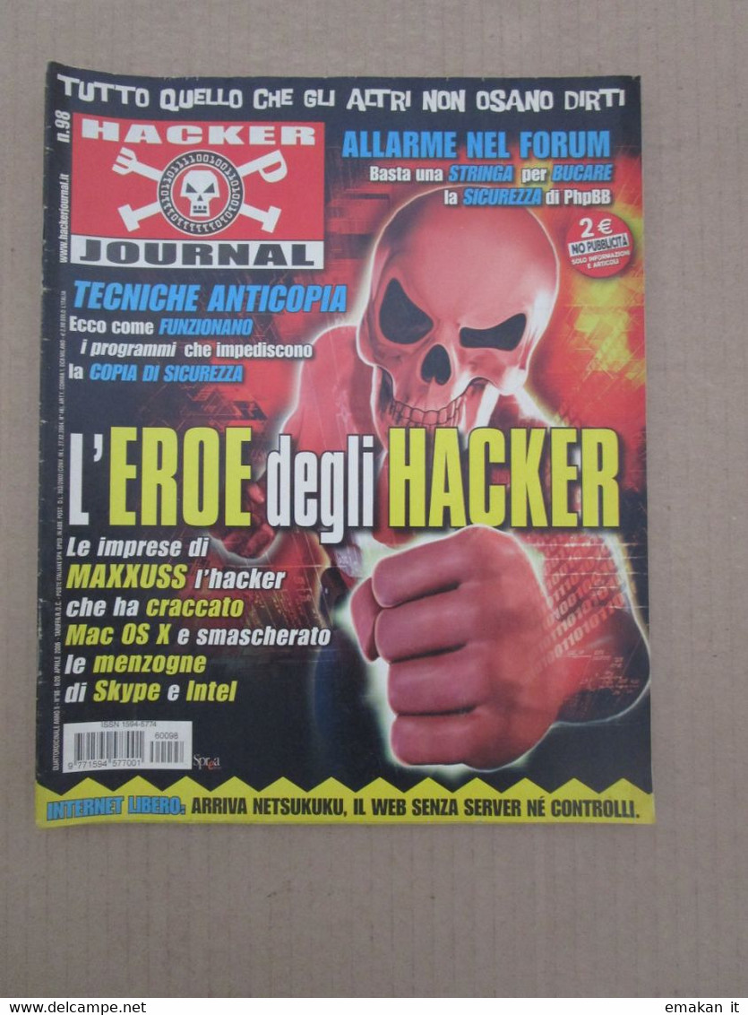 # HACKER JOURNAL N 98 MOLTI ALTRI NUMERI DISPONIBILI - Moda