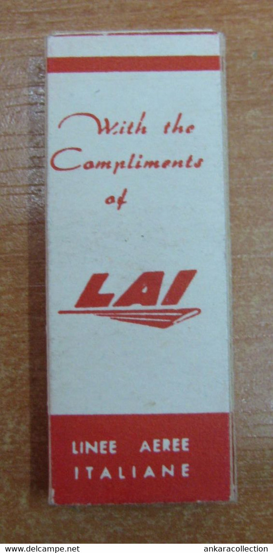 AC -  LAI LINEE AEREE ITALIANE - ITALIAN AIRLINES REGIE TURQUE VINTAGE HARD PACK CIGARETTES UNOPENED BOX FOR COLLECTION - Other & Unclassified