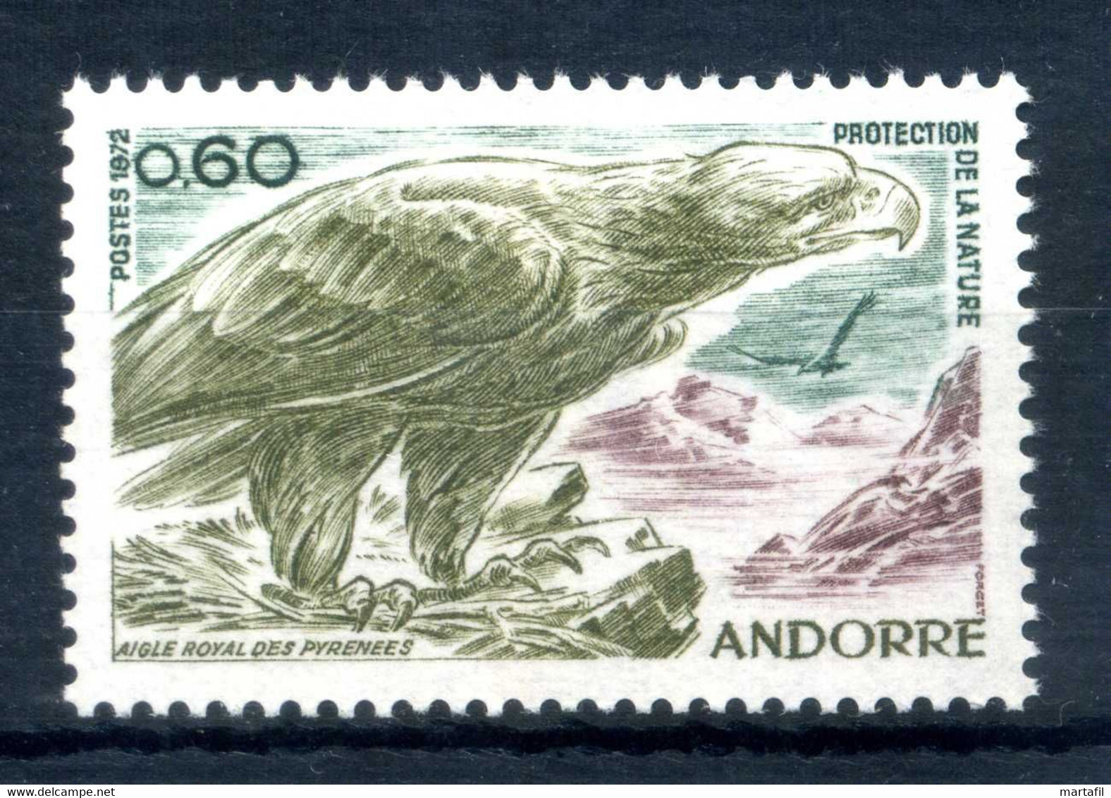 1972 ANDORRA FRANCESE SET MNH ** N.219 Protezione Della Natura - Ongebruikt