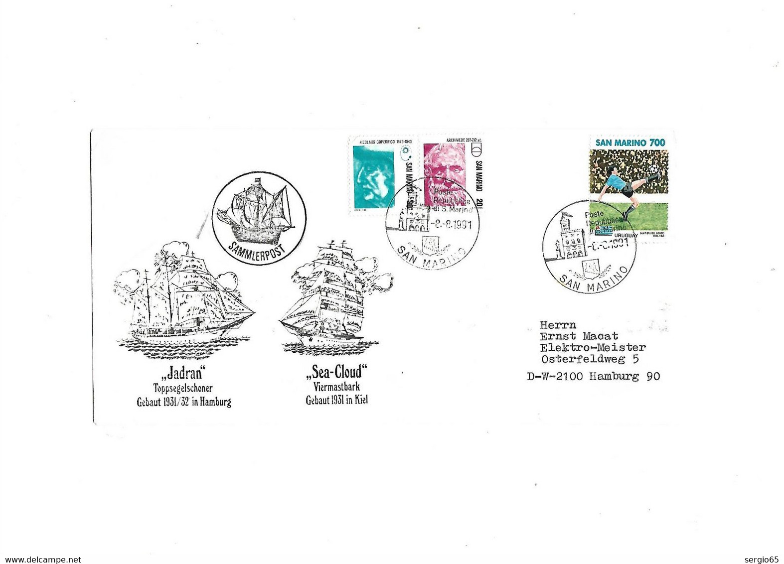 Cover Traveled 1991h - Lettres & Documents