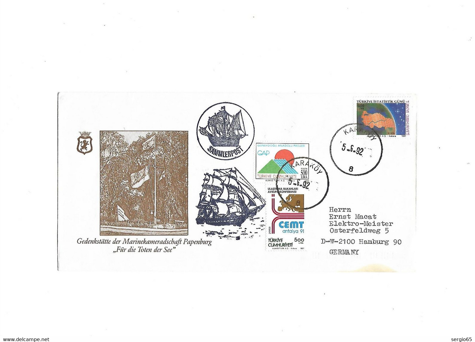 Cover Traveled 1992h - Storia Postale