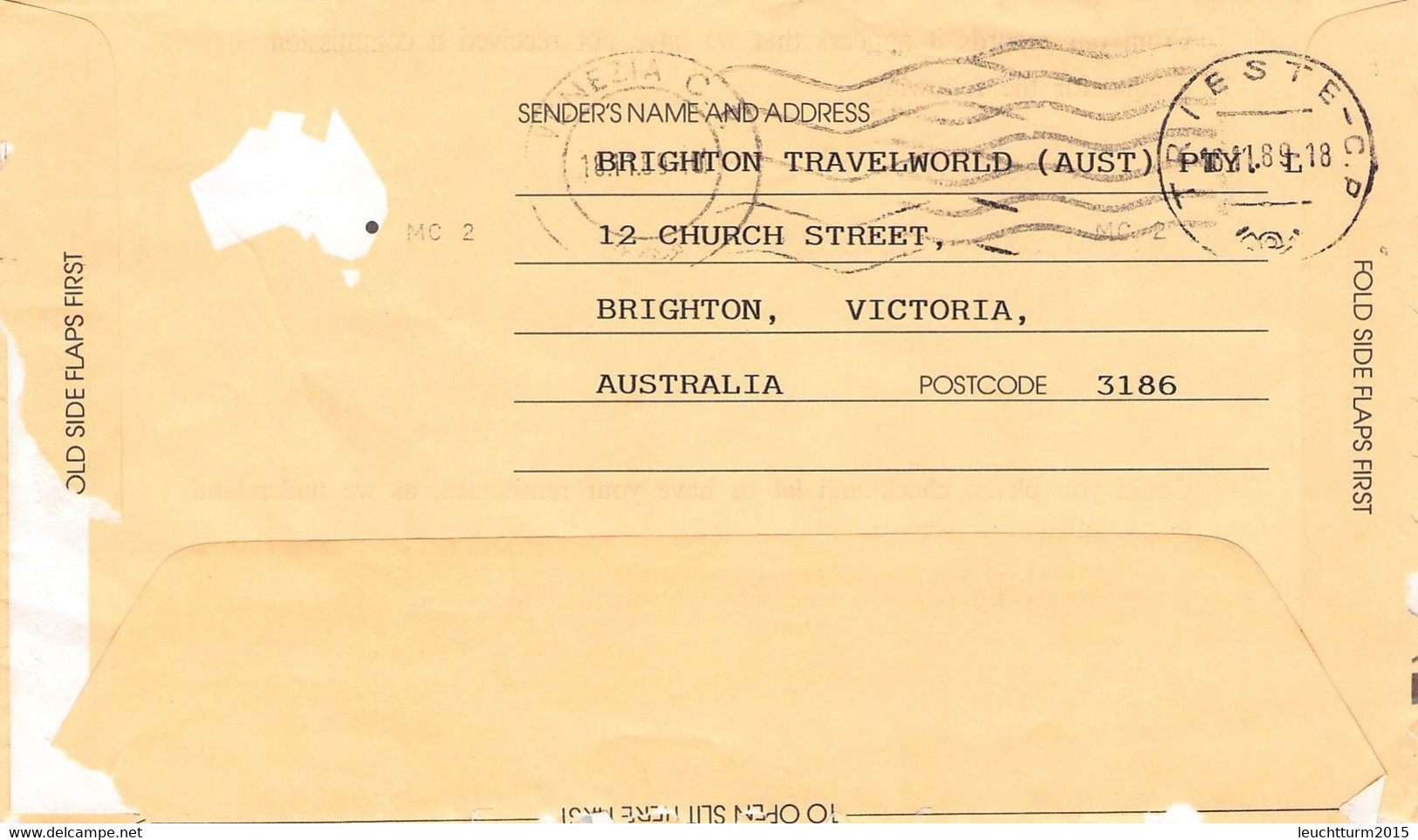 AUSTRALIA - AEROGRAMME 1989 - ITALY /ak994 - Aerogramme