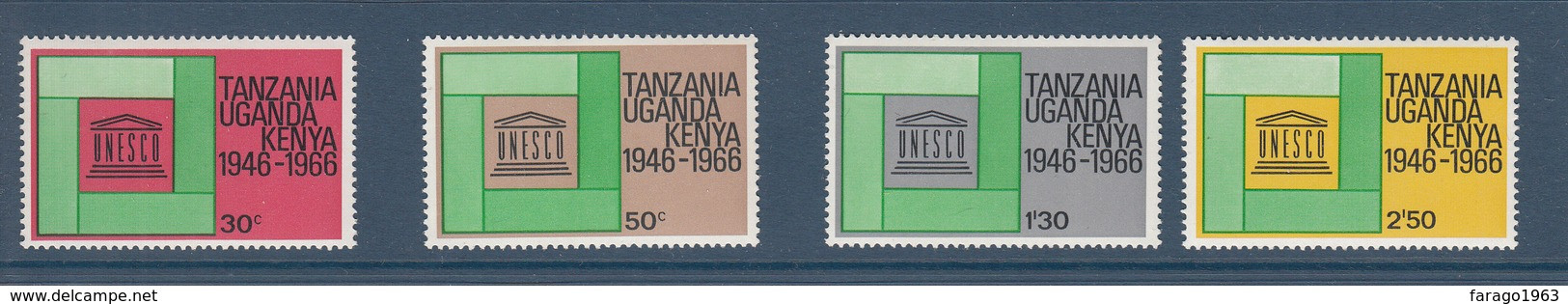 1966 Kenya Uganda Tanzania UNESCO Complete Set Of  4 MNH - Kenya, Oeganda & Tanzania