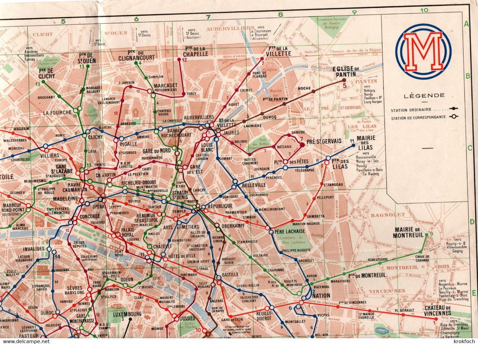 Paris 1937 - Plan Du Métro - 3 Scans - 48 X 32 Cm - Europa