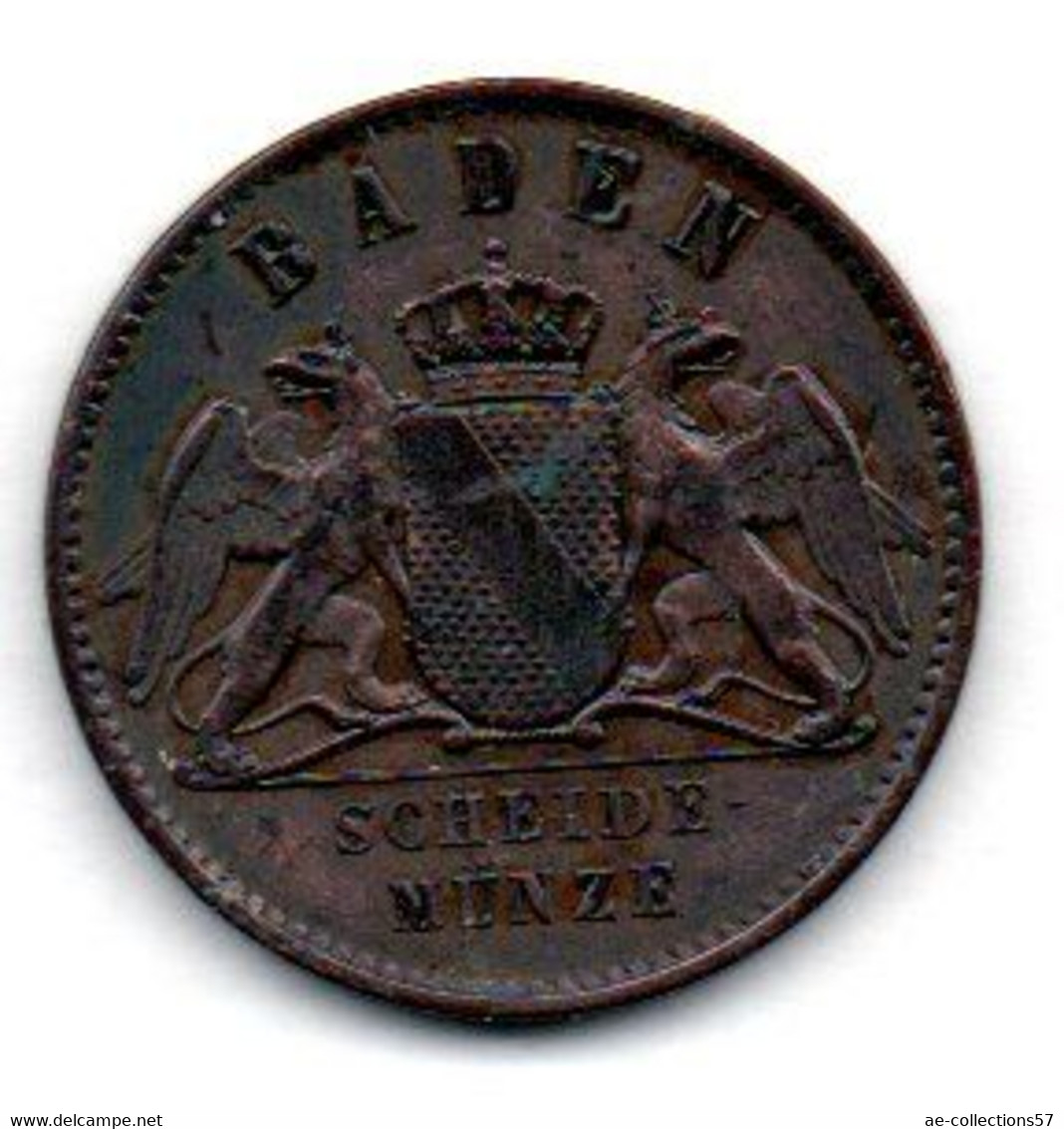 Baden  -  1 Kreuzer 1862  -  état  TTB+ - Monedas Pequeñas & Otras Subdivisiones