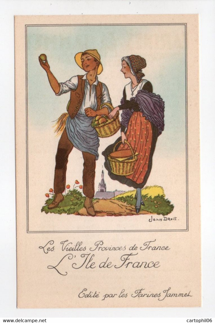 - CPA JEAN DROIT (illustrateurs) - Les Vieilles Provinces De France - L'Ile De France - Editions Farines Jammet - - Droit