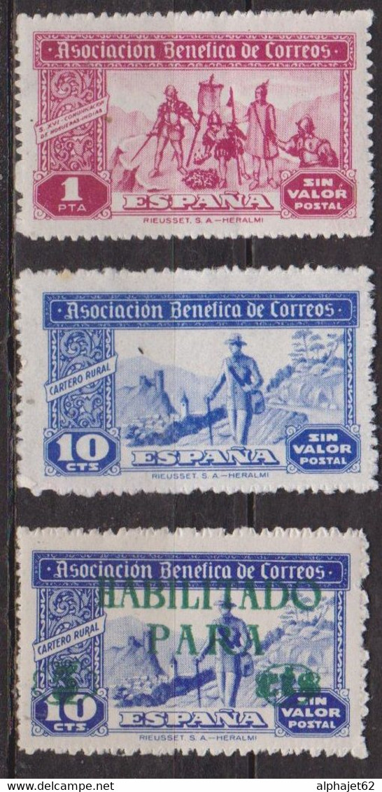 Espagne - Timbres De Bienfaisance * - Association Benefica Correos - 1944 - Sonstige & Ohne Zuordnung