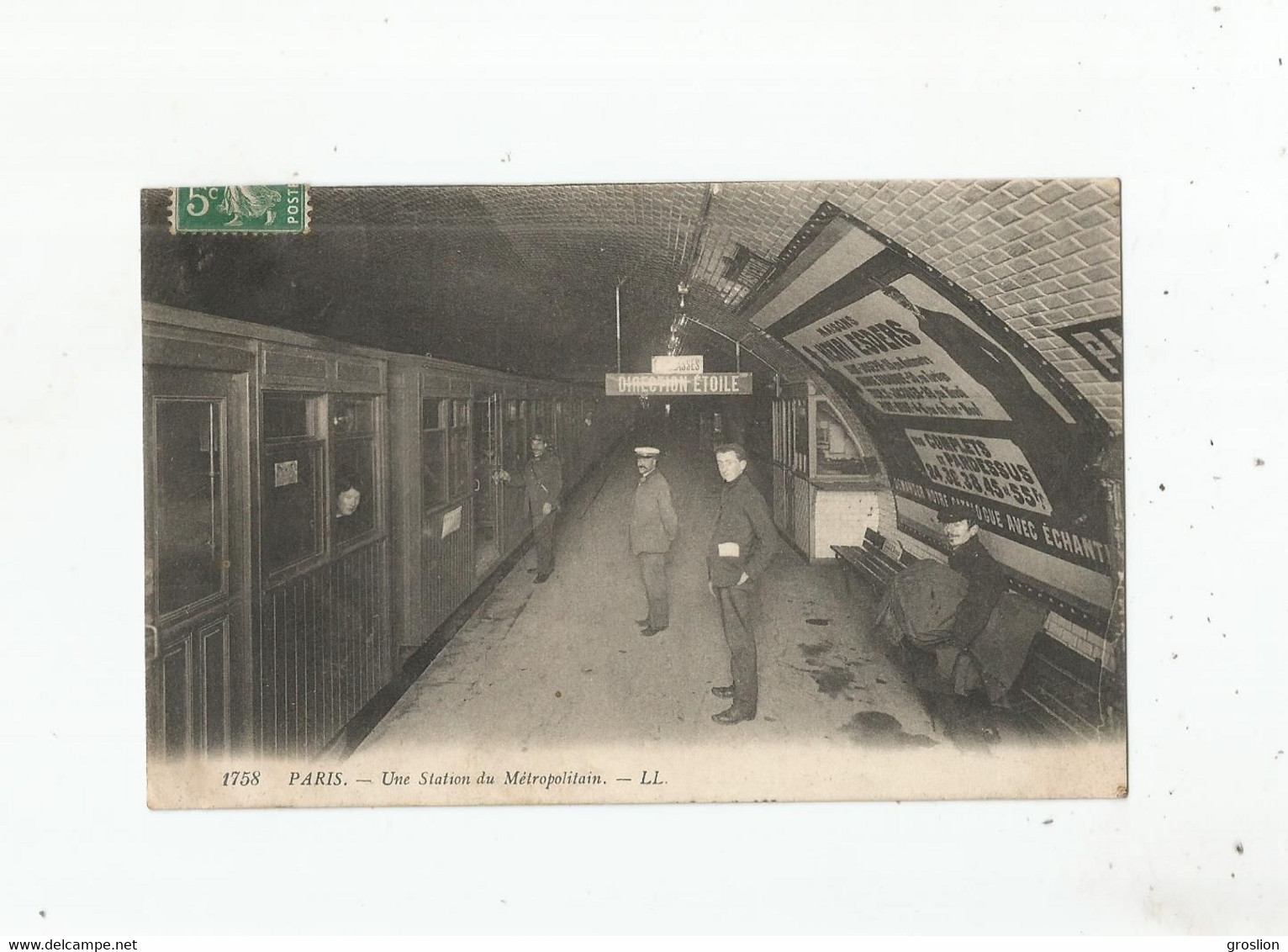 PARIS 1758 UNE STATION DU METROPOLITAINE 1912 - Stations, Underground