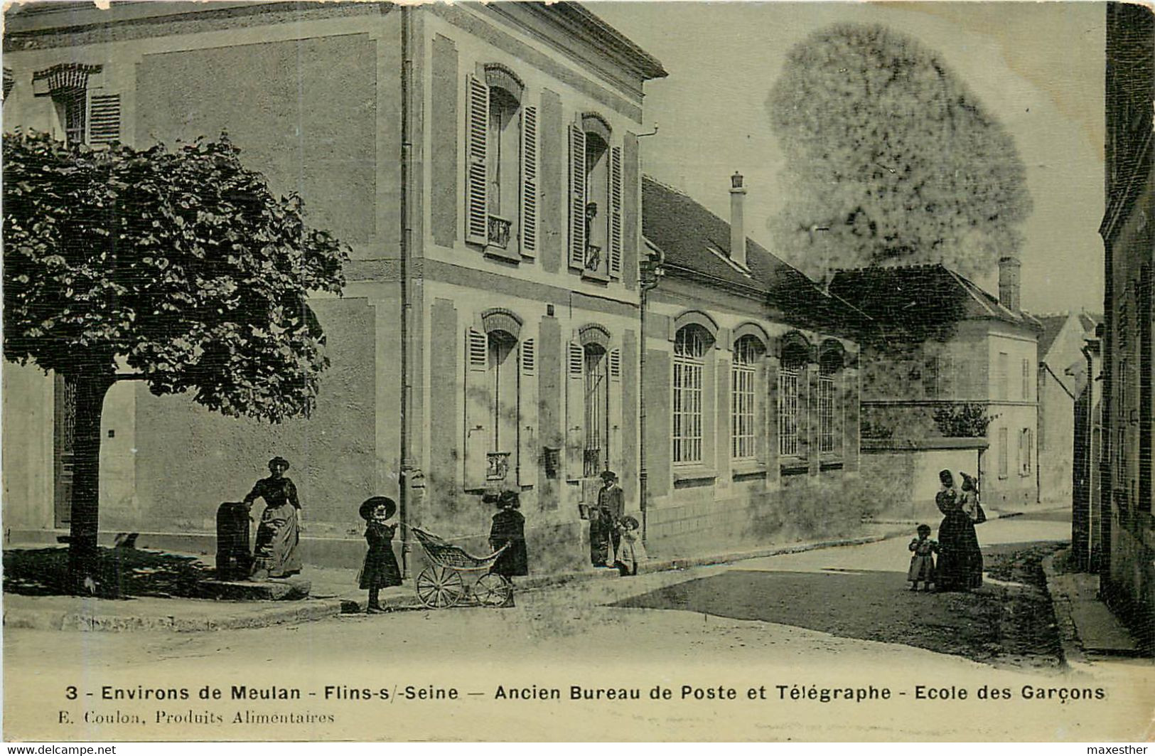 FLINS SUR SEINE Ancien Bureau De Poste école Des Garçons - Flins Sur Seine