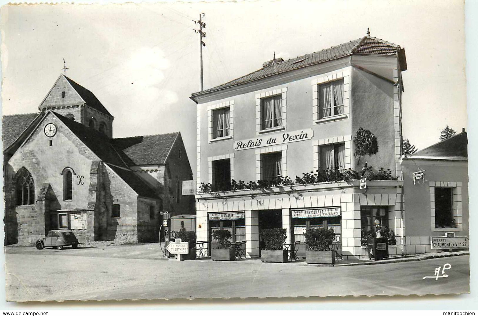 DEP 95 SERAINCOURT EGLISE ET CAFE RELAIS DU VEXIN - Seraincourt