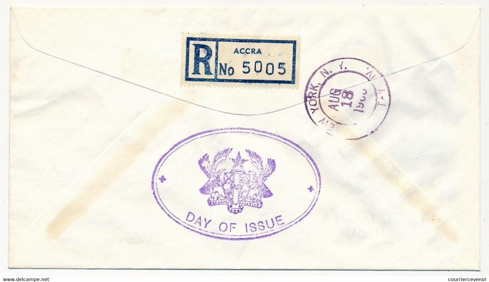 GHANA - 1960 Olympic Games Set On Registered FDC To USA - Ghana (1957-...)