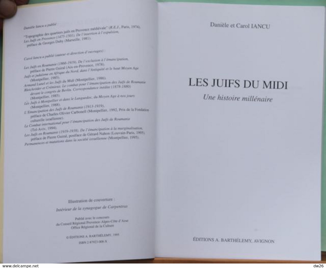 Histoire - Les Juifs Du Midi Par Danièle & Carol Iancu - Editions Barthélemy 1995 - Storia