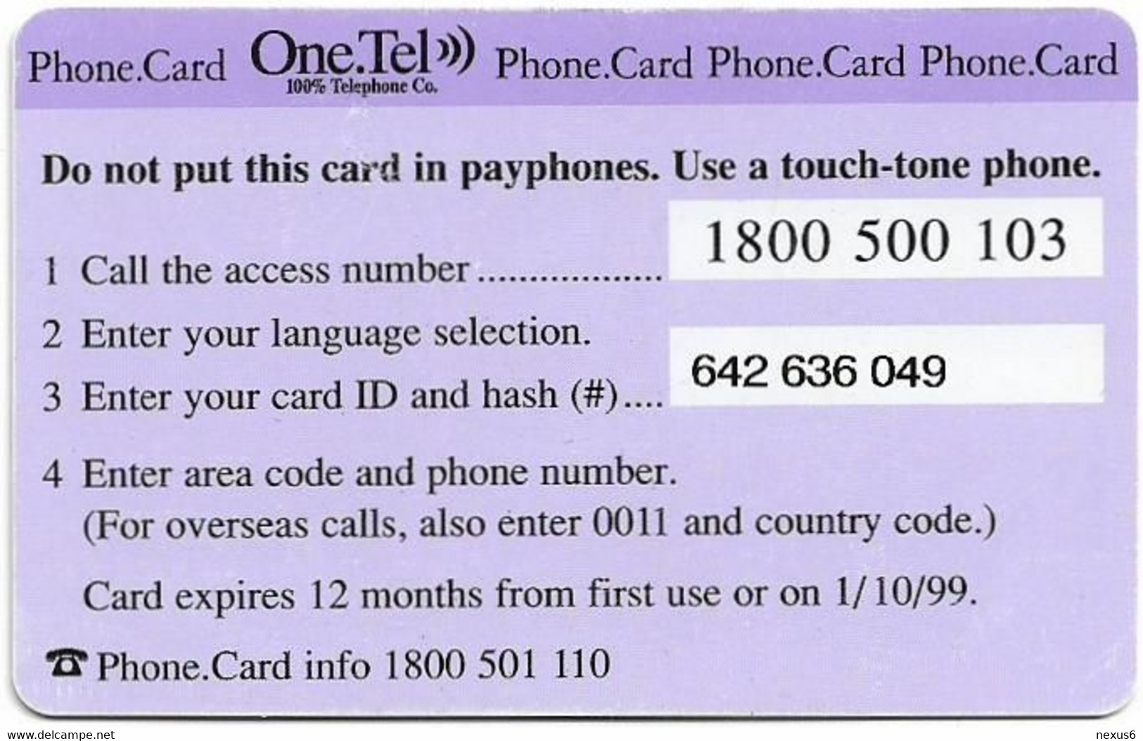 Australia - OneTel - Sydney Australian Koala (Multi Language), Exp.01.10.1999, Remote Mem. 20$, Used - Australia