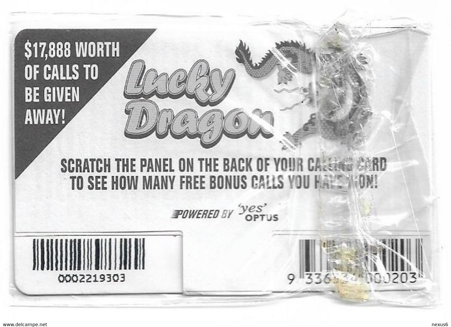 Australia - Optus - Lucky Dragon (Green), GSM Refill 8$, NSB - Australia