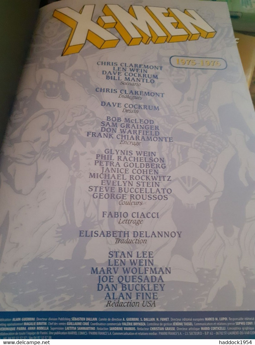X-MEN 1975-1976 CLAREMONT COCKRUM Panini Comics 2013 - XMen