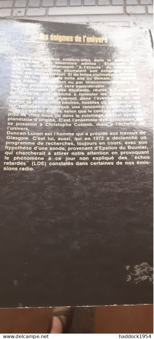 à L'écoute Des Galaxies DUNCAN LUNAN Robert Laffont 1976 - Astronomie