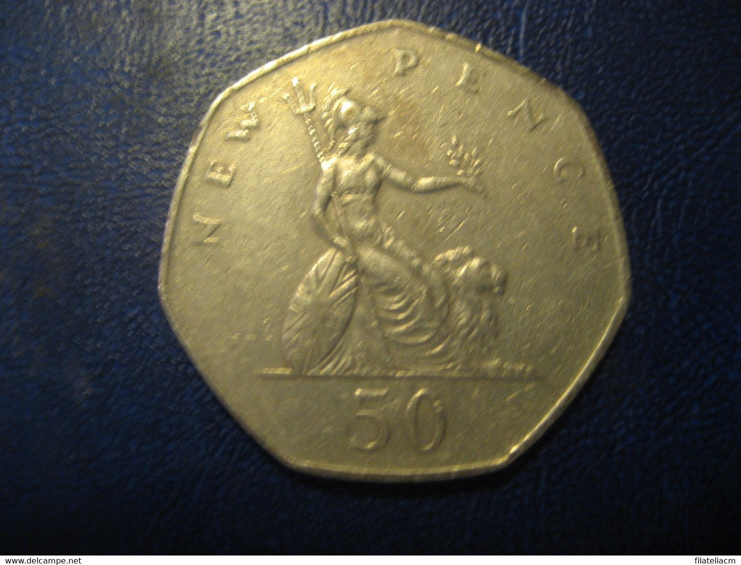 50 New Pence 1979 ENGLAND Great Britain QE II Coin Copper-Nickel - 50 Pence