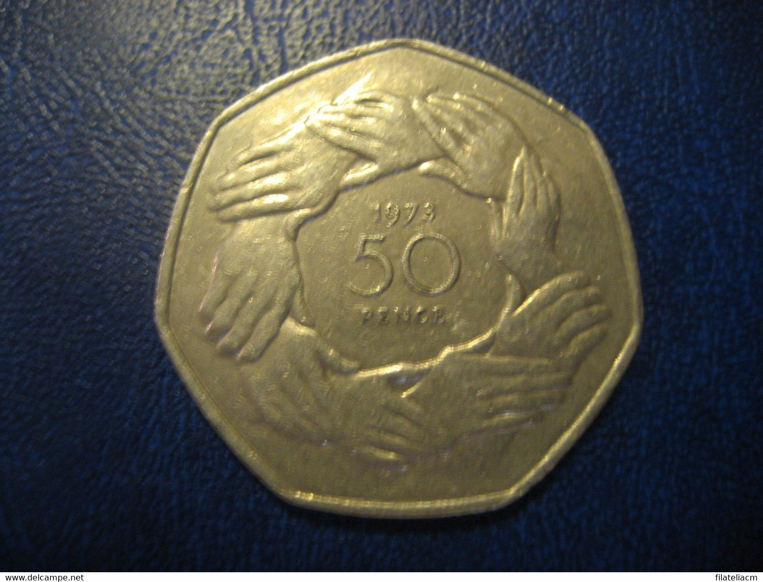 50 Pence 1980 Britain's Entry Into E.E.C. Europeism ENGLAND Great Britain QE II Coin Copper-Nickel - 50 Pence