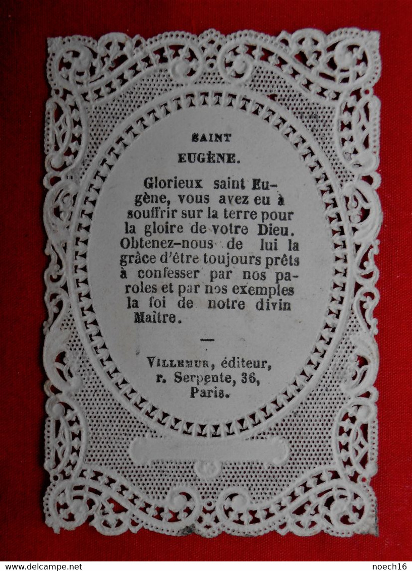 Image Pieuse Dentelle/Type Canivet/ Saint Eugène - Edt Villemur Paris - Images Religieuses