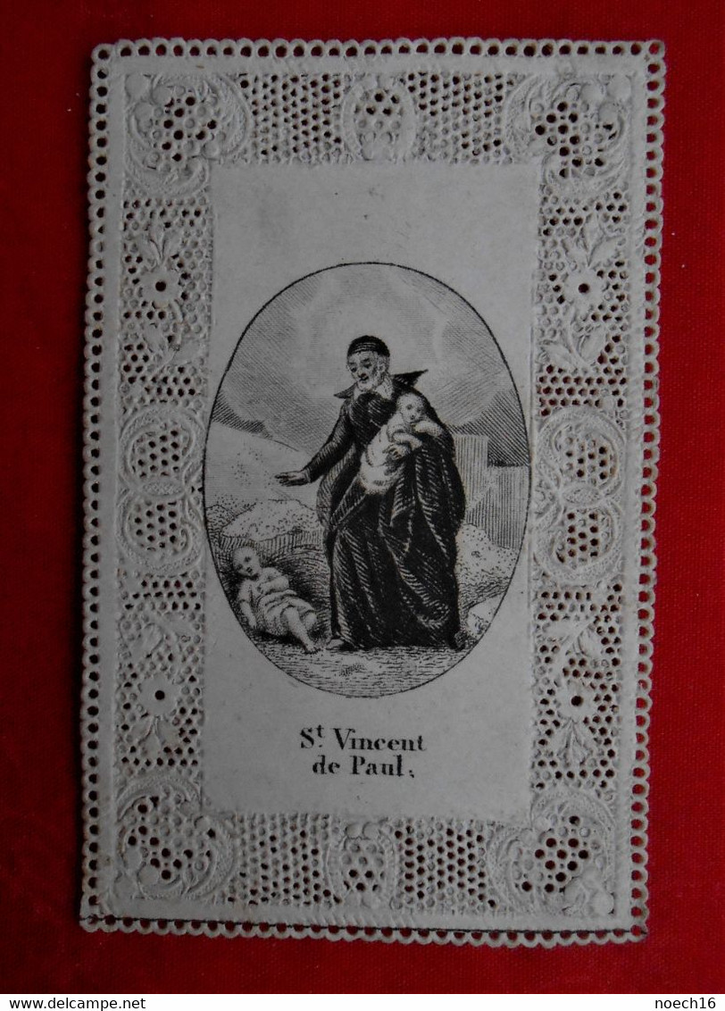 Image Pieuse Dentelle - Type Canivet -Saint Vincent De Paul - Images Religieuses